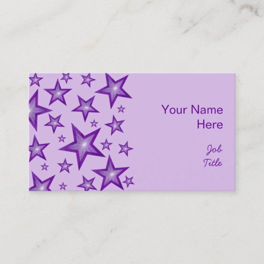 Violet Stars carte de visite côté pourpre (Devant)