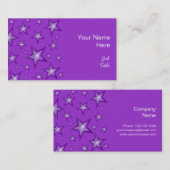 Violet Stars carte de visite côté pourpre (Devant / Derrière)