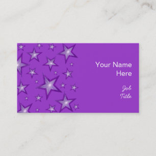 Violet Stars carte de visite côté pourpre