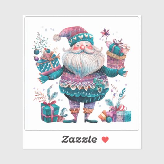 Violet Sticker voor vrolijk kerstfeest! (Vel)