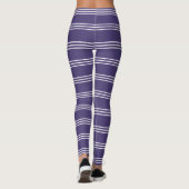Violet Stripes aangepaste monogram-leggings Leggings (Achterkant)