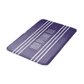 Violet Stripes Aangepaste tekstbadmatten Badmat (Gekanteld)