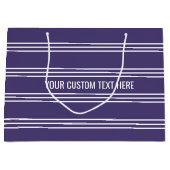 Violet Stripes aangepaste tekstcadeautas Large Cadeautasje (Voorkant)