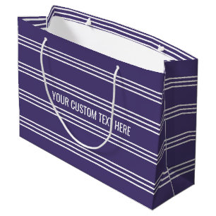 Violet Stripes aangepaste tekstcadeautas Large Cadeautasje