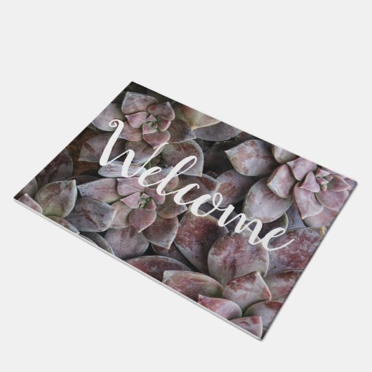 Violet Succulent Delight Deurmat (Schuin)