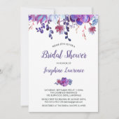 Violet Succulent Foliage Bridal Shower Invitation (Devant)