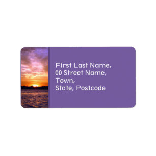 Violet Sunset-adreslabel Etiket