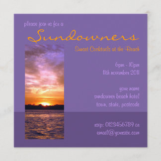 Violet Sunset Beach Party - Uitnodiging