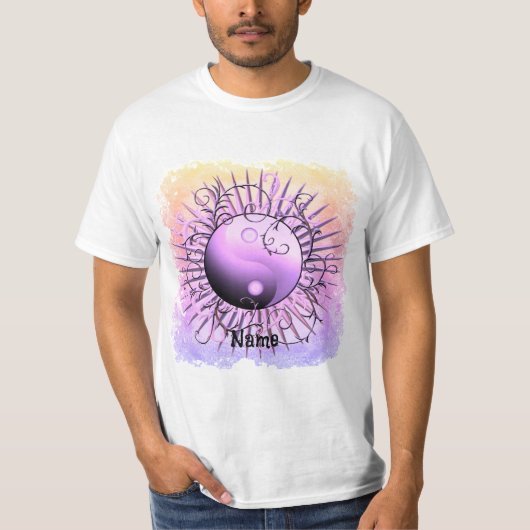 Violet Swirl Yin Yang T-shirt (Voorkant)
