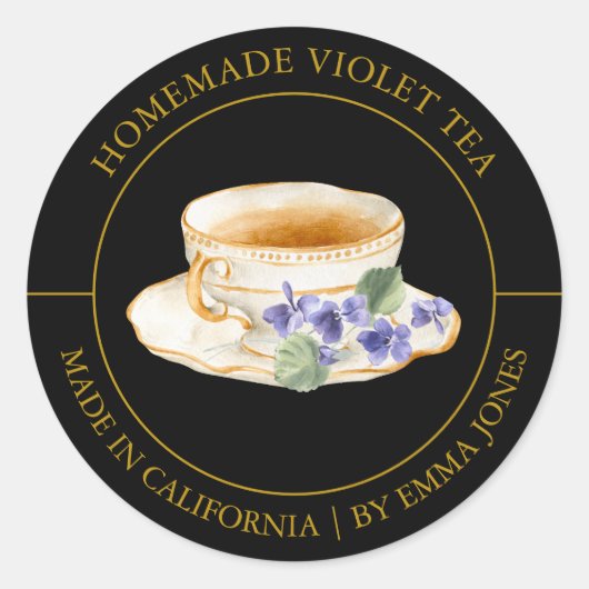 Violet Tea Modern label (Voorkant)