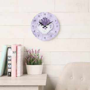 Violet Teapot Wall klok