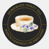 Violet thé étiquette moderne (Devant)