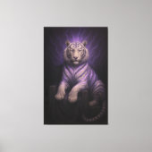 Violet Thunder Throne White Tiger – Sovereign Aura Canvas Afdruk (Voorkant)