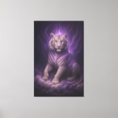 Violet Thundercloud White Tiger – Mystic Aura Guar Canvas Afdruk (Voorkant)