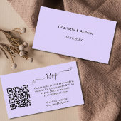 Violet trouwreactie website QR code RSVP Informatiekaartje