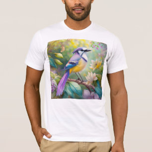 Violet Tufted Jay Fantasy Bird T-shirt