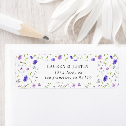 violet tuinelegant floral Return Label (Insitu)