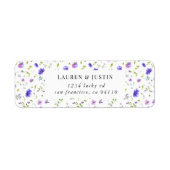 violet tuinelegant floral Return Label (Voorkant)