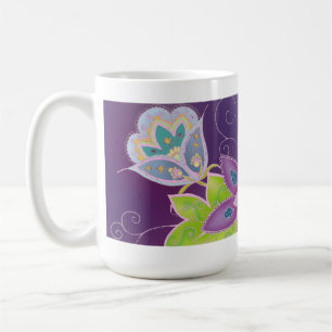 Violet Tulip Coffee Mok