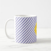 Violet Tulip Stripe Monogram Mok (Links)