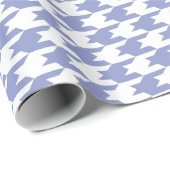 Violet Tulip & White Houndstooth Pattern Cadeaupapier (Rol Hoek)
