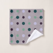 Violet, Turquoise et vert (Gant de toilette)
