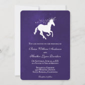Violet Unicorn Faire-part de mariage (Devant)