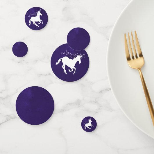 Violet Unicorn Mariage table Confetti (Groupe)