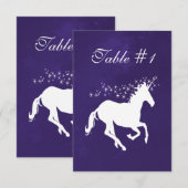 Violet Unicorn Weddenschappen Kaart (Voorkant / Achterkant)