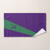 violet vert moderne élégant chic audacieux monogra (Serviette à main)