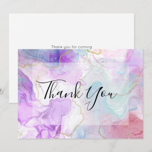 Violet, Vert, Rose Couleurs Merci (Devant / Derrière)