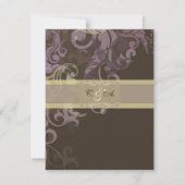Violet Victoria Mariage damassé RSVP (Dos)
