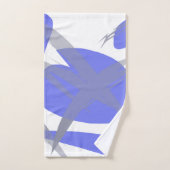 Violet violet blanc et gris art Abstrait (Serviette à main)