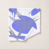 Violet violet blanc et gris art Abstrait (Gant de toilette)