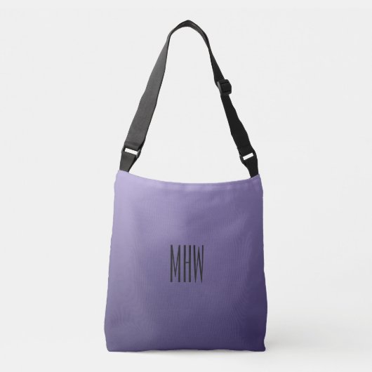 Violet violet dégradé sacs monogrammes personnalis (Devant)