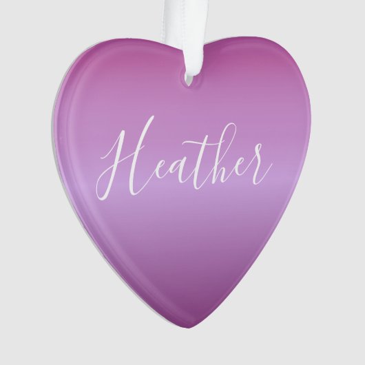 Violet violet et script blanc personnalisé (devant)