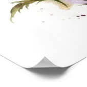 Violet violet Fleurs Art Imprimer Poster (Coin)