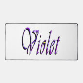 Violet violet floral Nom, Mat de bureau (Recto)