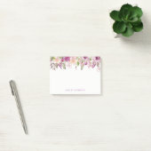 Violet Violet floral personnalisé Post-it Notes (Bureau)