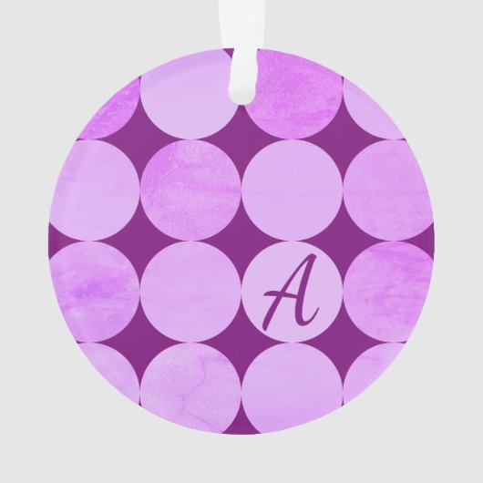 Violet, Violet Magenta et Cercles roses Monogramme (dos)