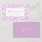 violet violet motif de mosaïque carte de visite (Devant / Derrière)