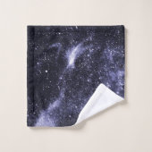 Violet violet noir galaxie abstraite (Gant de toilette)