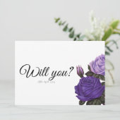 Violet violet Rose Serez-vous ma carte de demoisel (Debout devant)