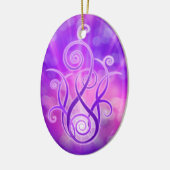 Violet vlam / Violet Fire Keramisch Ornament (Links)