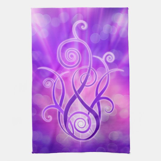 Violet vlam / Violet Fire Theedoek (Verticaal)