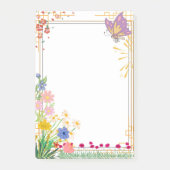Violet Vlinder kader notitieblok Post-it® Notes (Voorkant)