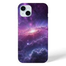 Violet Volcano Galaxy Art iPhone 15 Pro Max Coque