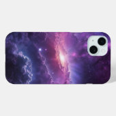 Violet Volcano Galaxy Art iPhone 15 Pro Max Coque (Verso (horizontal))