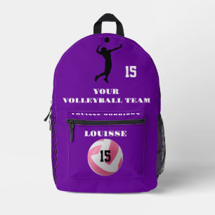 violet VOLLEYBALL sacs à dos filles joueur sports 