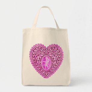 VIOLET VOOR HET HARTEPINKJE VAN DE KUPTE TOTE BAG